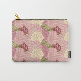 pink and green dahlia sun lovers courtyard garden flowers Carry-All Pouch