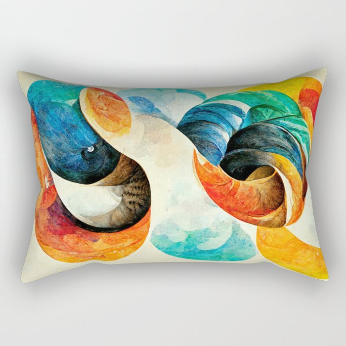 Water and Fire Rectangular Pillow
