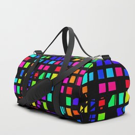 Rainbow Pixel in darck Duffle Bag