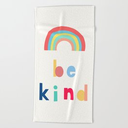 Be Kind Rainbow Beach Towel