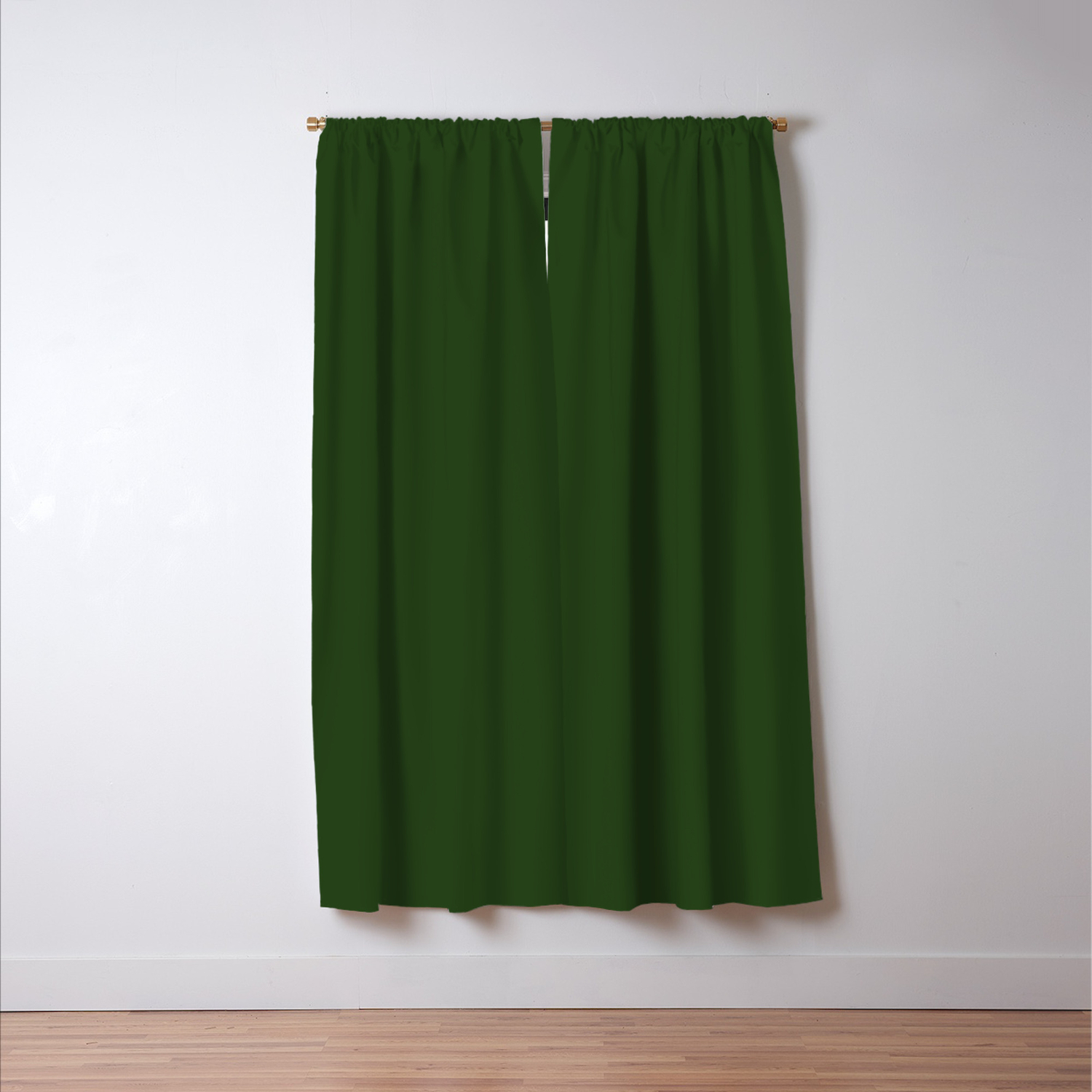Dark Forest Green Color Blackout Curtain By Podartist Society6