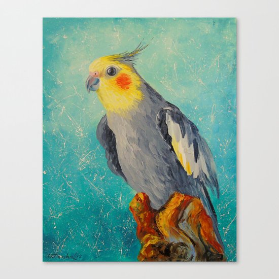Corella parrot Canvas Print