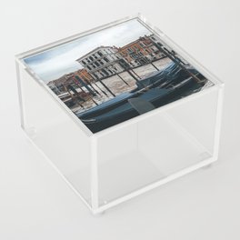 Venice Italy with gondola boats surrounded by beautiful architecture along the grand canal Acrylic Box