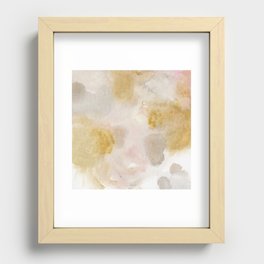 Bloom No. 8 Abstract watercolor floral Recessed Framed Print