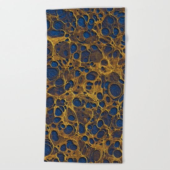 Golden Marble 06 Beach Towel