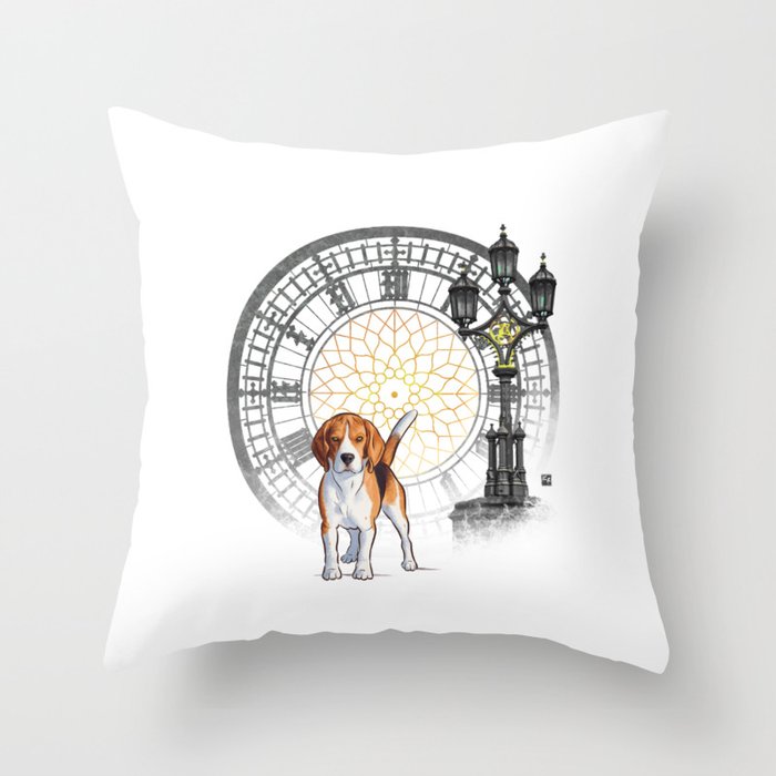 Dog Collection - England - Beagle (#2) Throw Pillow