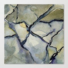 Abstract Watercolours Clay Tile Marble Watercolors Neutral Palette Canvas Print