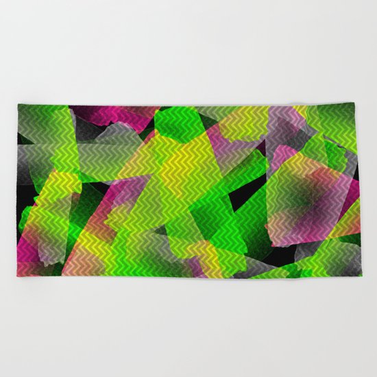 I Don't Do Normal - Abstract Print Beach Towel