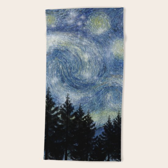 Starry Night Beach Towel
