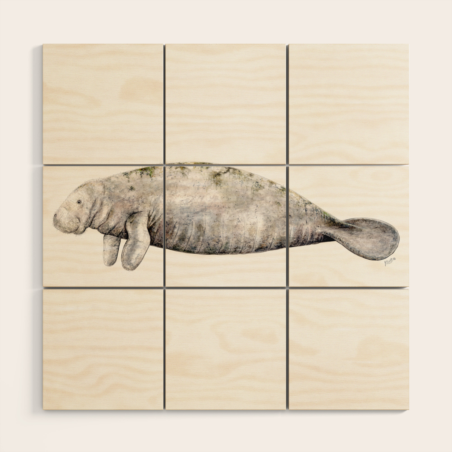 Manatee Wood Wall Art By Chloeyzoard Society6
