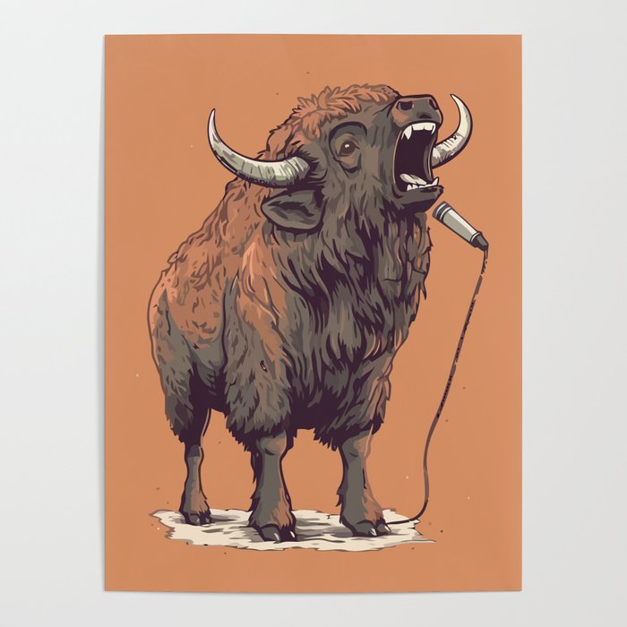Buffalo Singing Poster