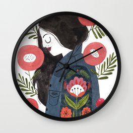 Hippie Girl Wall Clock