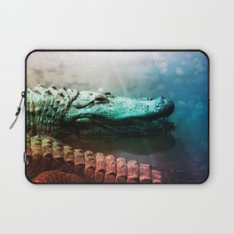 The Alligator that Wears the Rainbow Rays  Laptop Sleeve