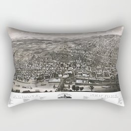 Albany-New York-1879 vintage pictorial map Rectangular Pillow