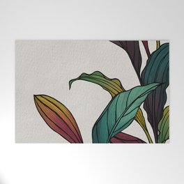 Exotic Colorful Leaves No. 1 Welcome Mat