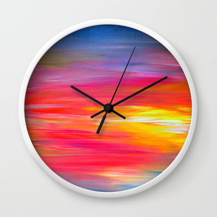 Bright Horizons Bold Colorful Rainbow Pink Yellow Blue Abstract