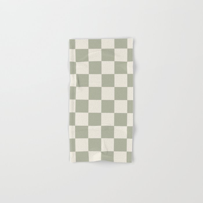 Checkered (Sage Cream) Hand & Bath Towel