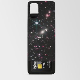 Galaxies of the Universe pink blue Webb Telescope First Image Android Card Case