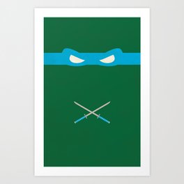 Blue Ninja Turtles Leonardo Art Print