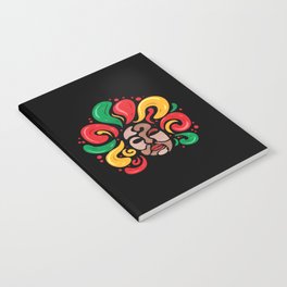 Afro With African Corors Hair Freedom Day Juneteenth Notebook