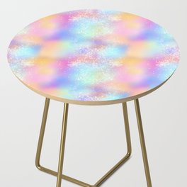 Pretty Holographic Glitter Rainbow Side Table