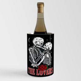 The Lovers Vintage Tarot Card Astrology Skull Horror Occult Wine Chiller