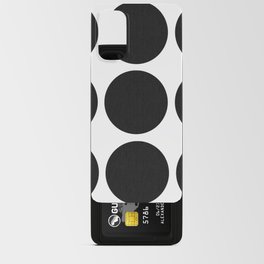 Retro Modern Black Polka Dots On White Android Card Case