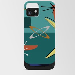 Turquoise Atomic Era Space Age iPhone Card Case