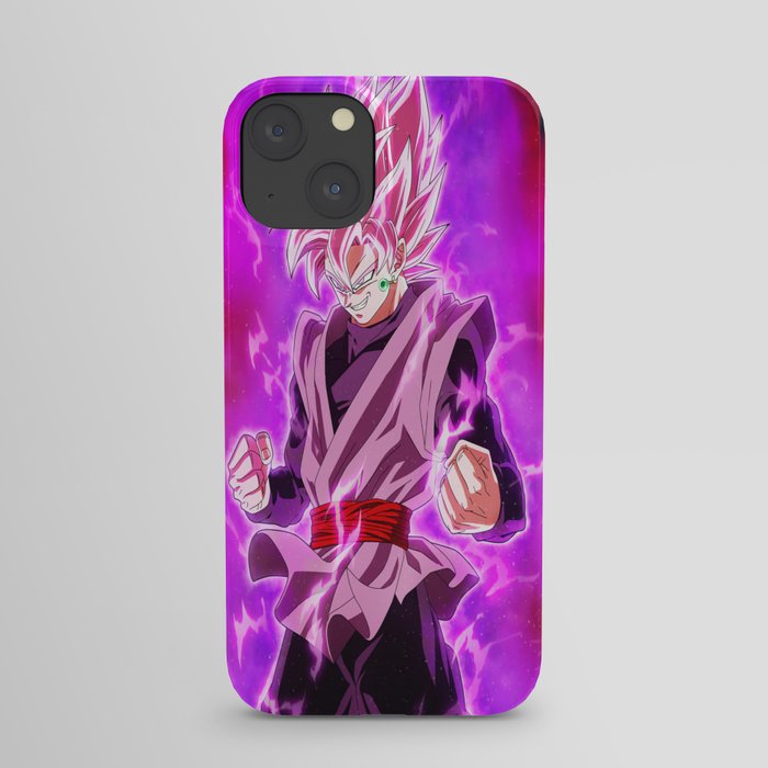 Black Goku Super Saiyan Rosé iPhone Case by ChekoAguilar