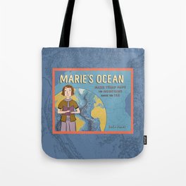 MARIE'S OCEAN Marie Tharp Maps the Mountains Under the Sea by Josie James Tote Bag