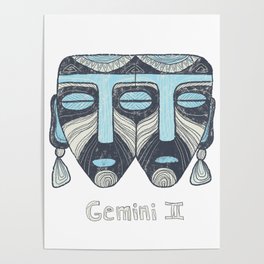 Gemini. Zodiac Sign. Poster