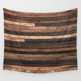 Vintage Wood Plank Wall Tapestry