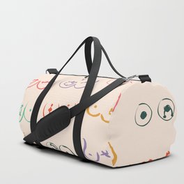 Pastel Boobs Piercing Drawing Duffle Bag