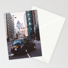 Great Britain Photography - Black Car Driving Through Downtown London Stationery Card