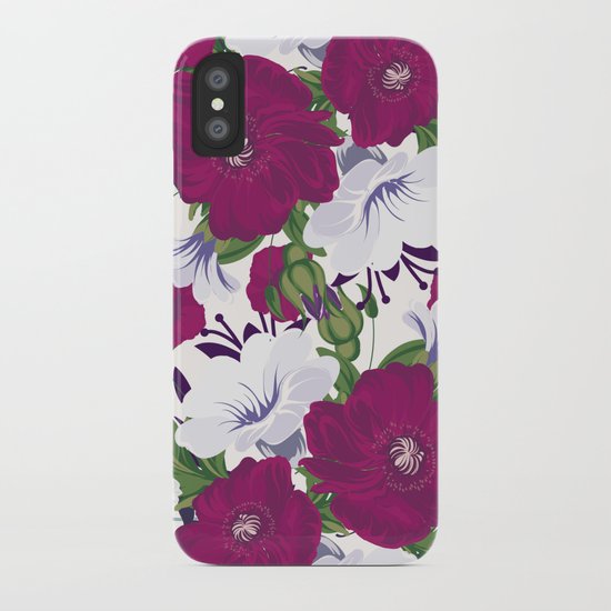 Purple Spring Flowers iPhone Case