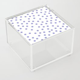 Very Peri 2022 Color Of The Year Violet Blue Periwinkle Polka Dots Pattern Acrylic Box
