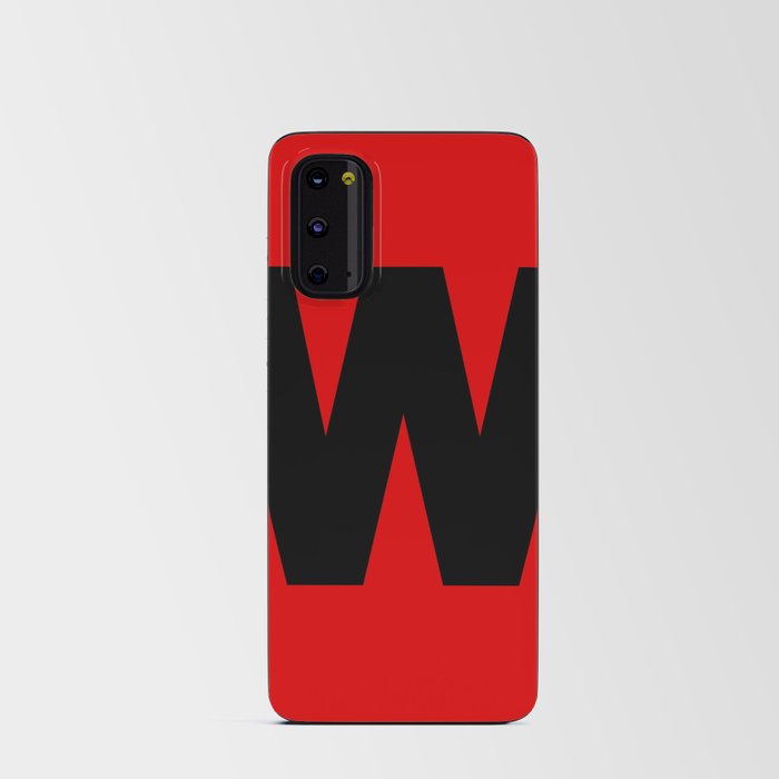 letter W (Black & Red) Android Card Case
