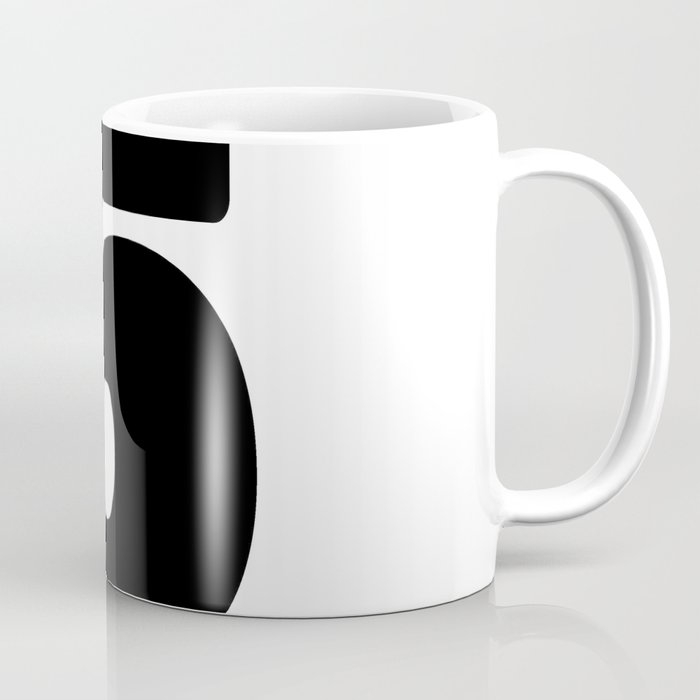 5 (Black & White Number) Coffee Mug