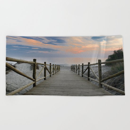 The path..., the beach II .... "Artola". Beach Towel