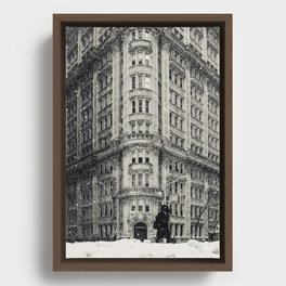 Petrossian place under the snowstorm Framed Canvas