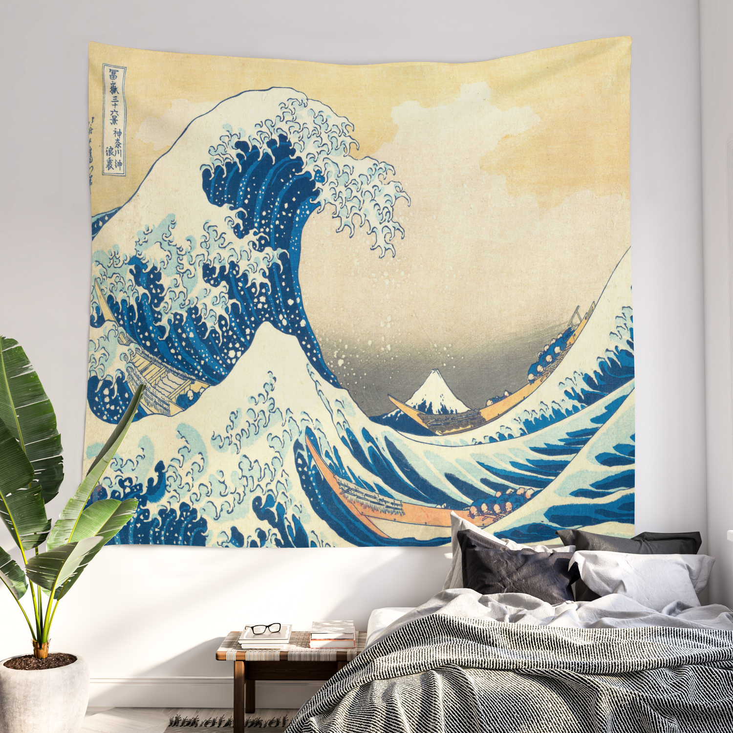 Japanese Woodblock Print The Great Wave Of Kanagawa By Katsushika Hokusai Wall Tapestry By Enshape Society6