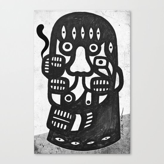 Magritte l'homme pipe sans la pipe Canvas Print