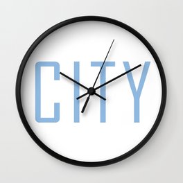City Powder Blue Wall Clock