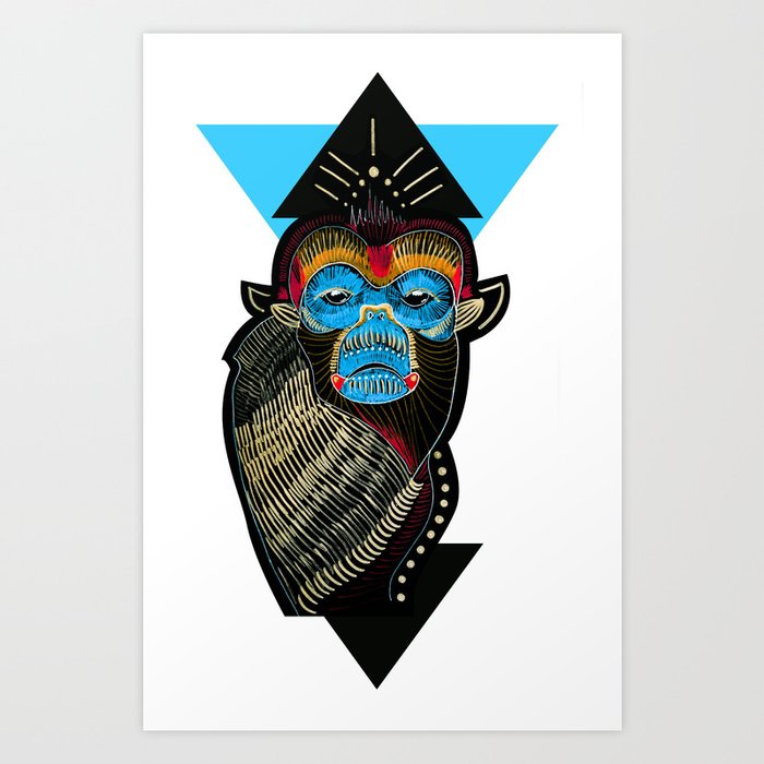 Color me Monkey Art Print