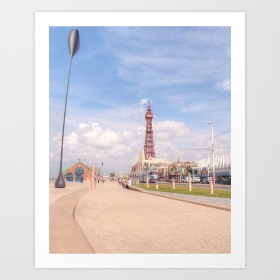 Blackpool Tower and Oar Art Print