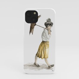 Girl with an umbrella iPhone Case