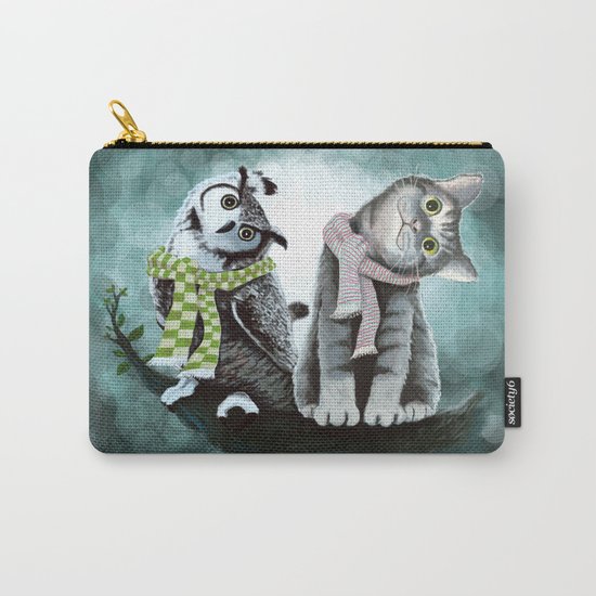 Cat and Owl Carry-All Pouch