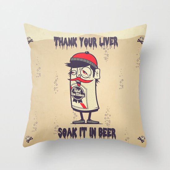 Thank Your Liver Throw Pillow