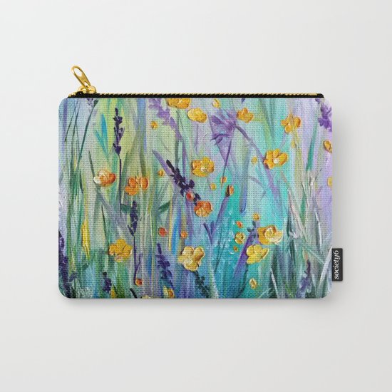 Flowers field at dawn Carry-All Pouch