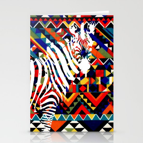 Tribal Zebra Stationery Cards